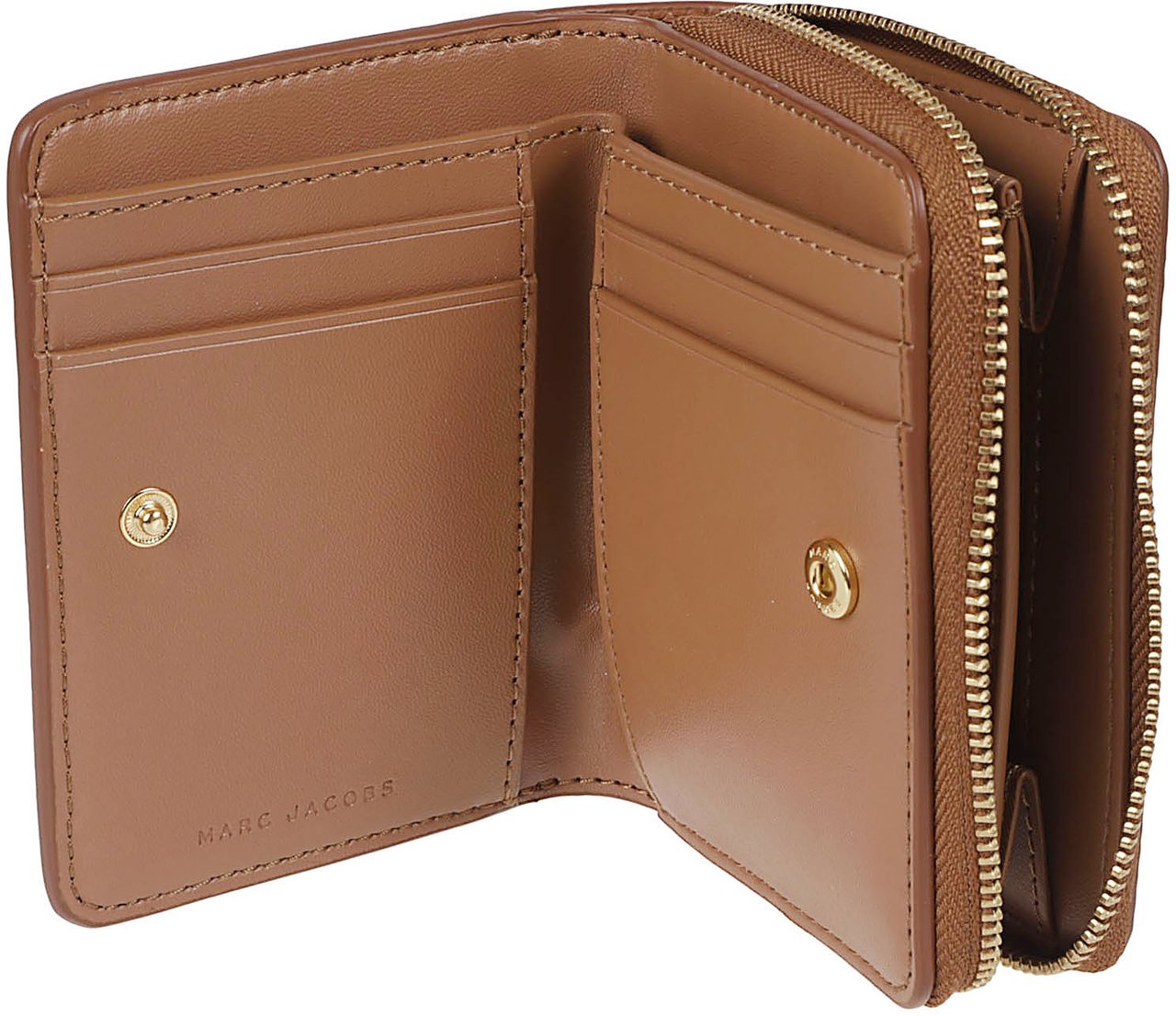 Marc Jacobs Textured Leather Wallet With Bold Logo Bruin