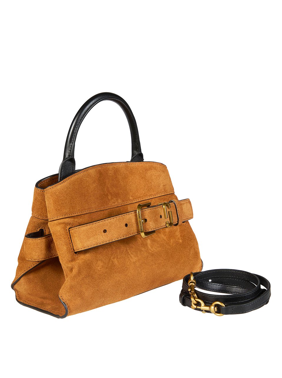 Marc Jacobs Rich Brown Suede S Small Satchel Bag Bruin