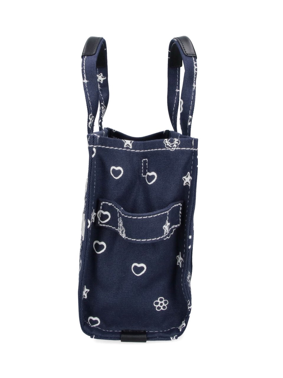 Marc Jacobs Navy Blue Tote Bag with Playful Doodle Prints Blauw