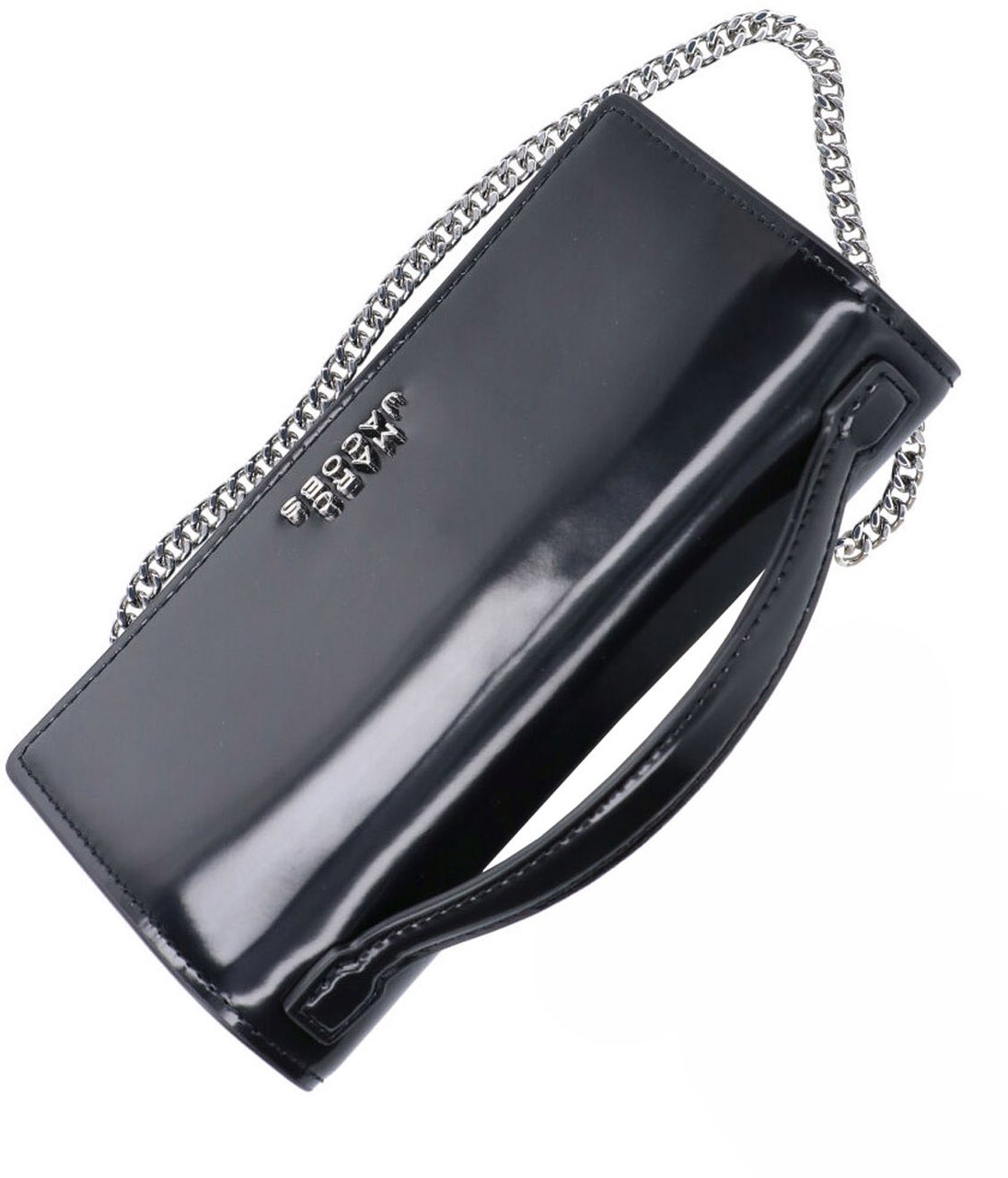 Marc Jacobs Black The Mirror Brushed Leather Handbag Zwart