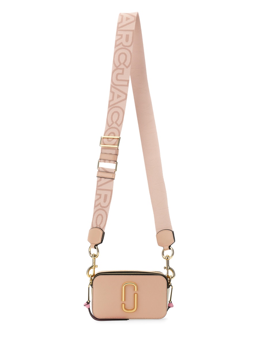 Marc Jacobs The Snapshot Crossbody Double-J Cow Leather Shoulder Bag Neutraal