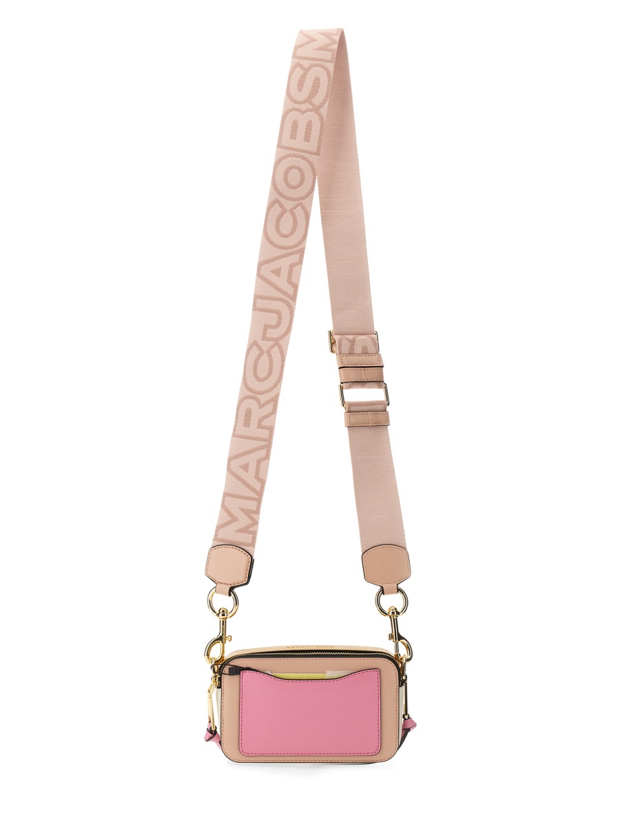 Marc Jacobs The Snapshot Crossbody Double-J Cow Leather Shoulder Bag Neutraal