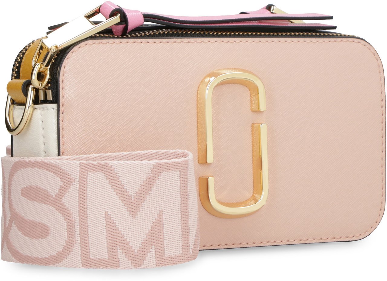 Marc Jacobs The Snapshot leather camera bag Roze