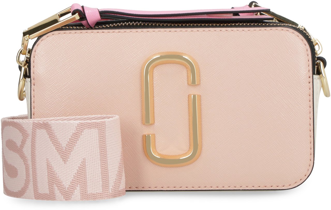 Marc Jacobs The Snapshot leather camera bag Roze