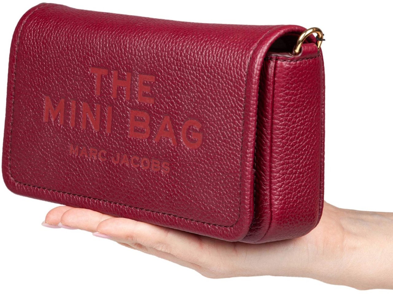 Marc Jacobs Marc jacobs the mini bag in leather, cherry color Rood