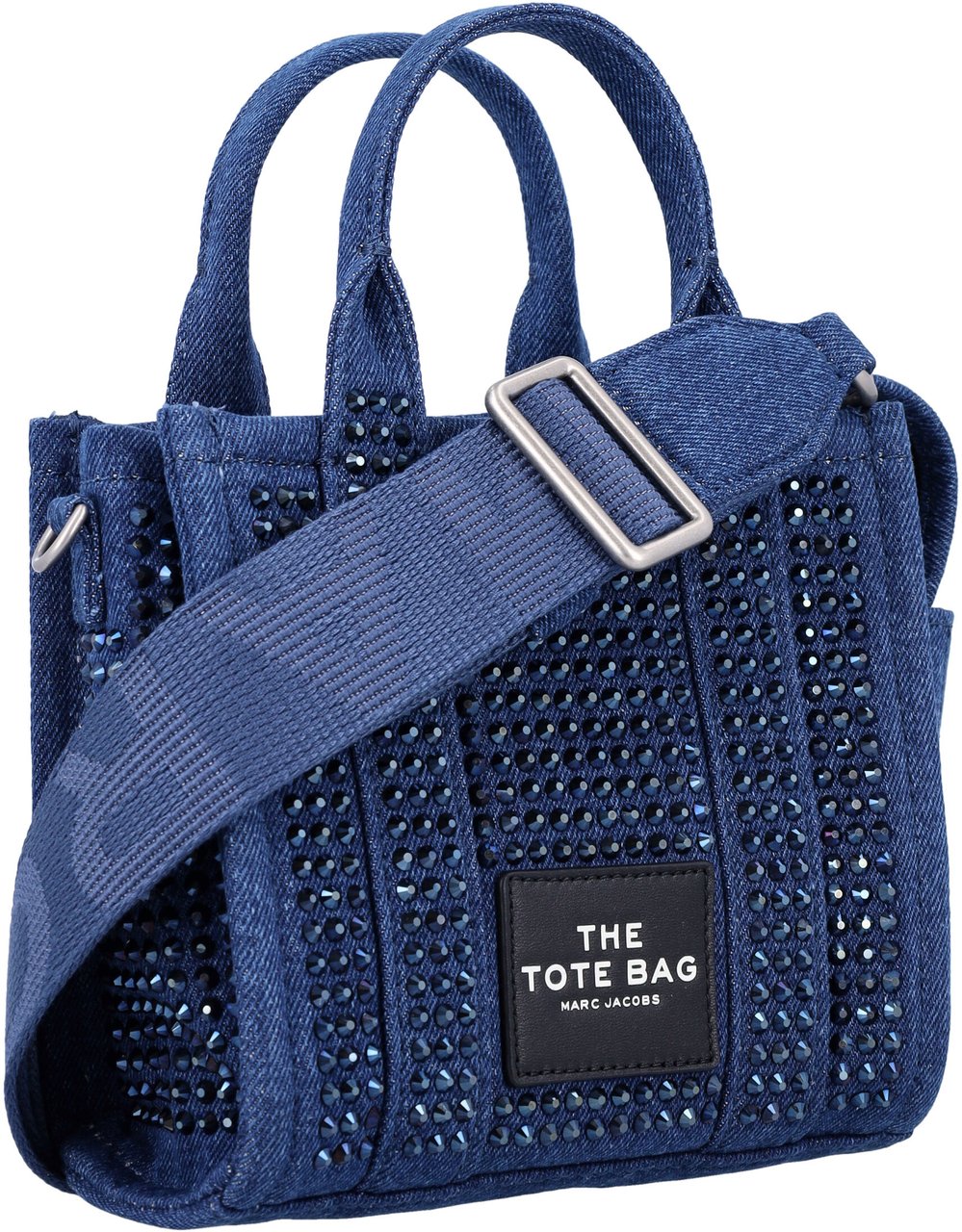 Marc Jacobs The Crossbody Tote Denim Crystal Dark Wash Blue Blauw