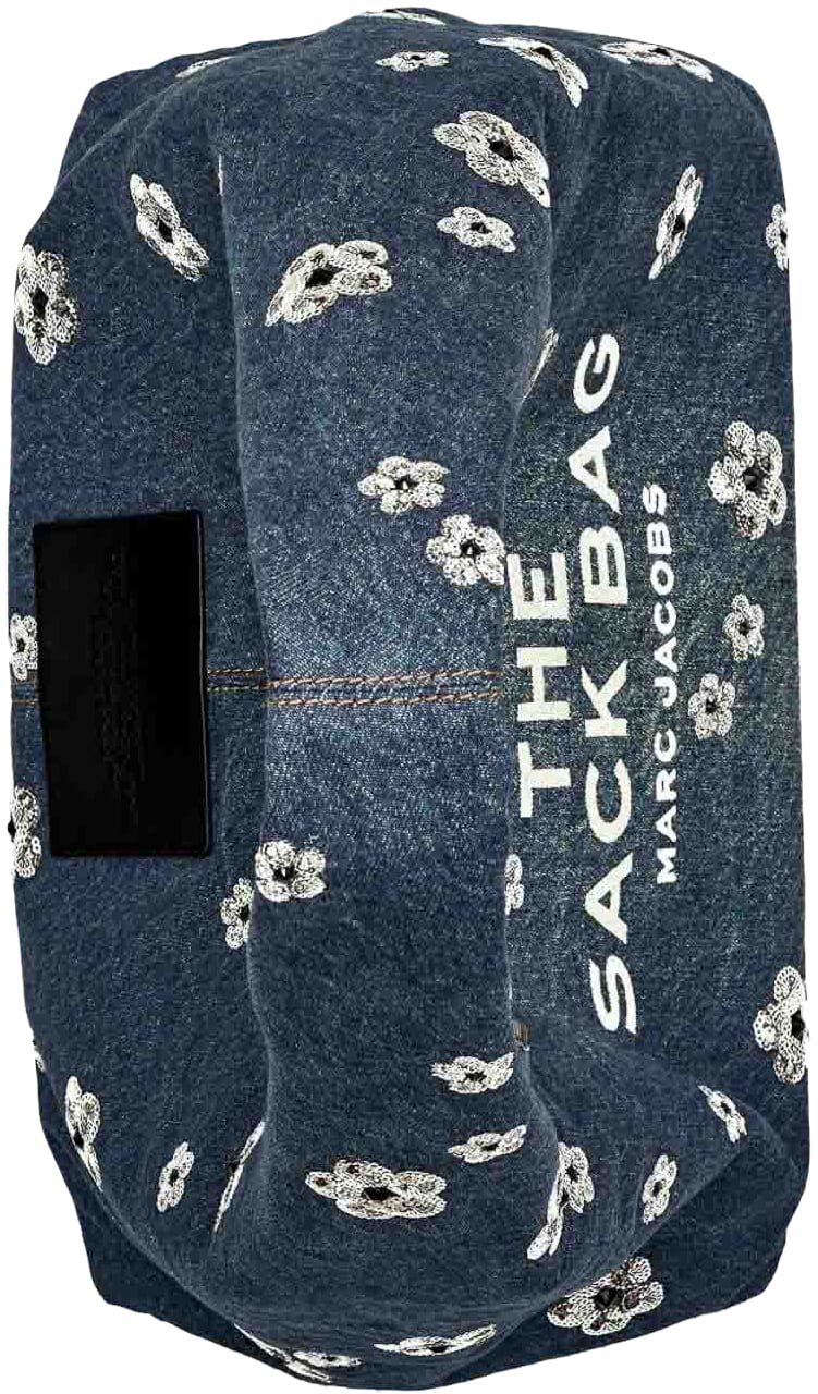 Marc Jacobs The Sequin Daisy Denim Sack Bag Blauw