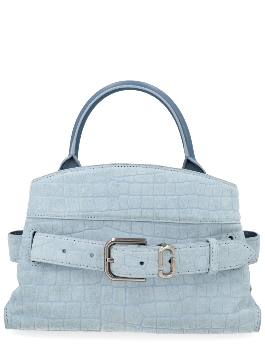 Marc Jacobs Dakota Cow Leather Crocodile Handbag Blauw