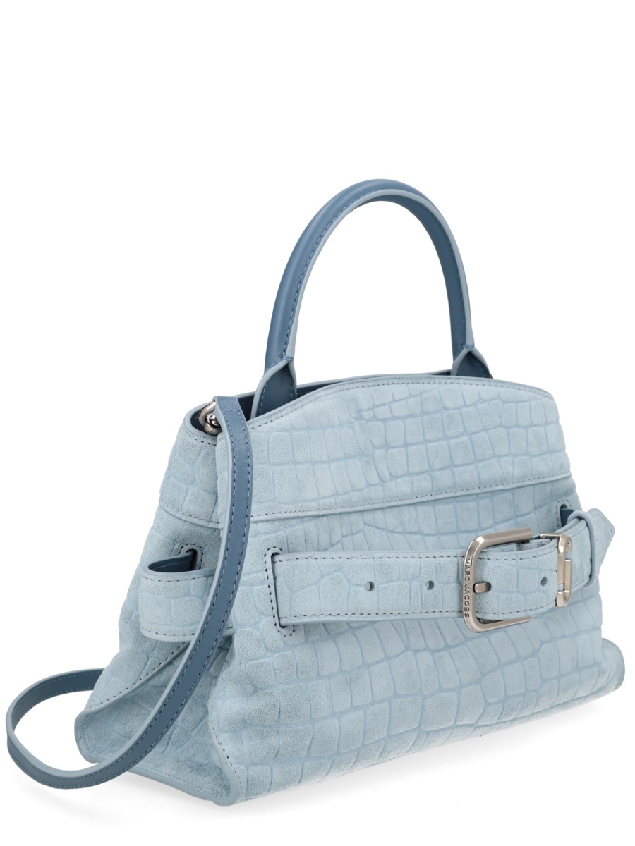 Marc Jacobs Dakota Cow Leather Crocodile Handbag Blauw