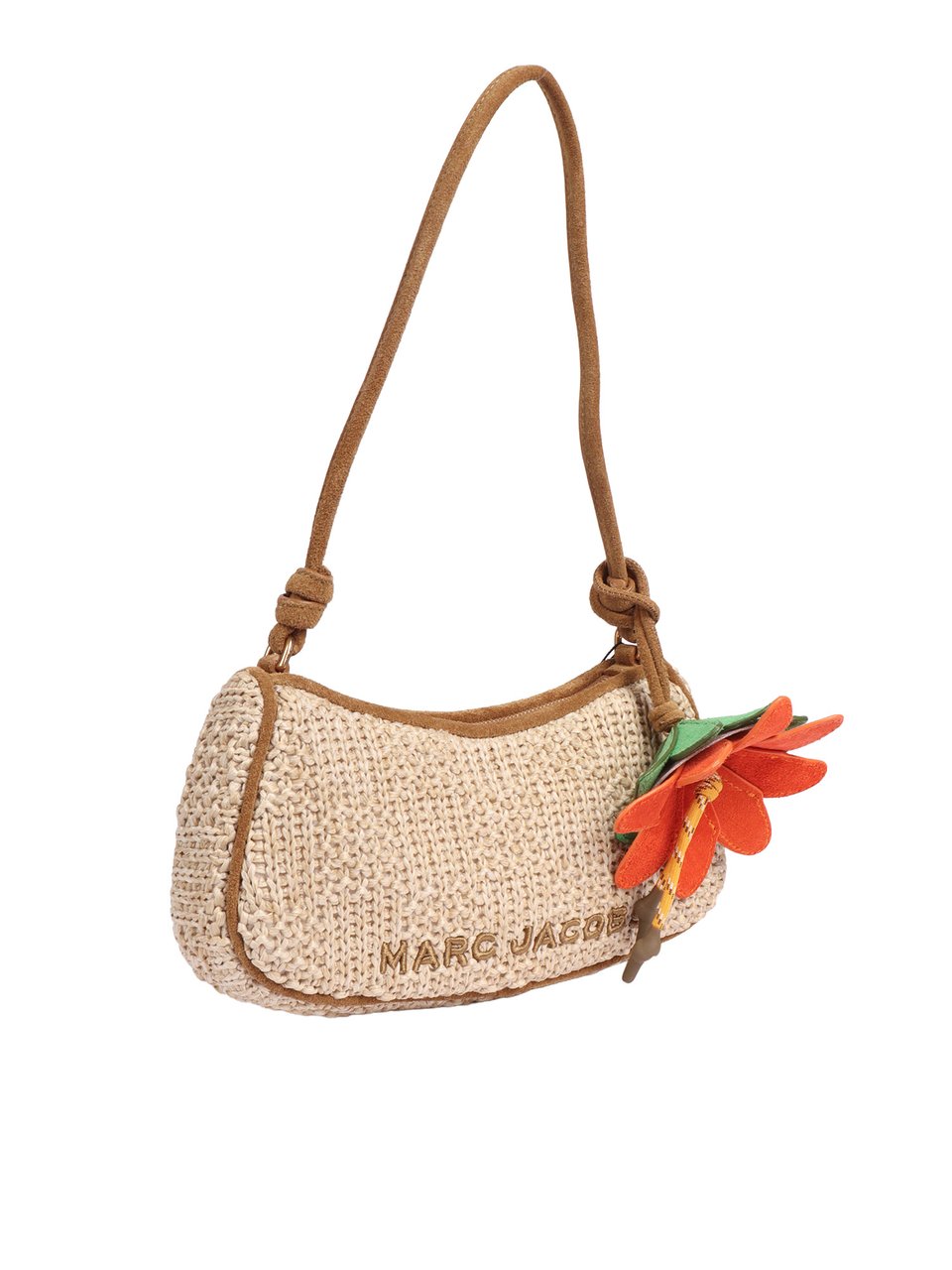 Marc Jacobs Woven Flower Charm Shoulder Bag Neutraal