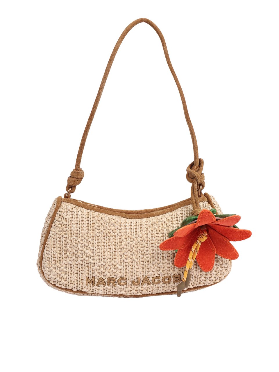 Marc Jacobs Woven Flower Charm Shoulder Bag Neutraal