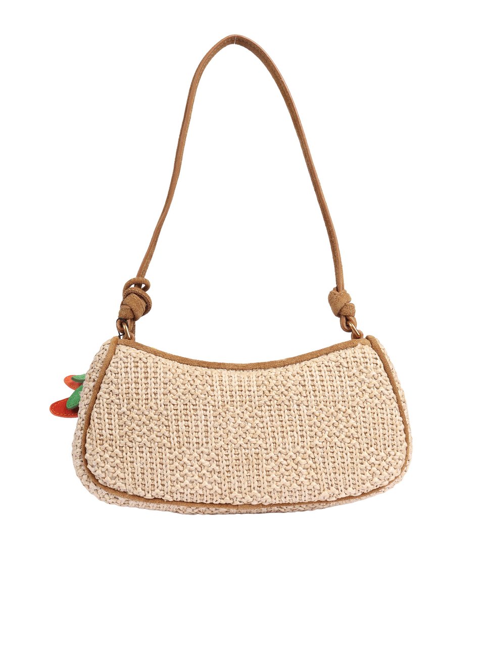 Marc Jacobs Woven Flower Charm Shoulder Bag Neutraal