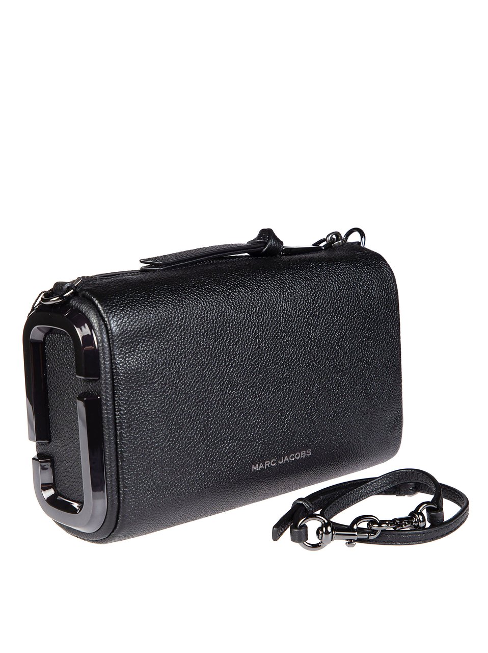 Marc Jacobs Snapshot Shoulder Minimalist Leather Crossbody Bag Zwart