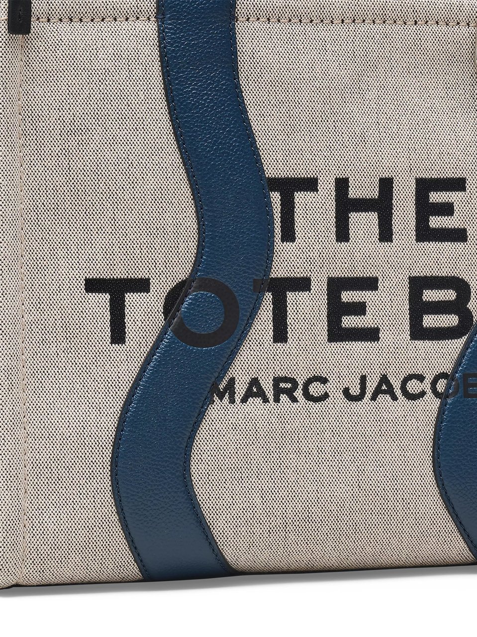 Marc Jacobs Medium Textured Fabric Tote with Contrasting Leather Straps Wit