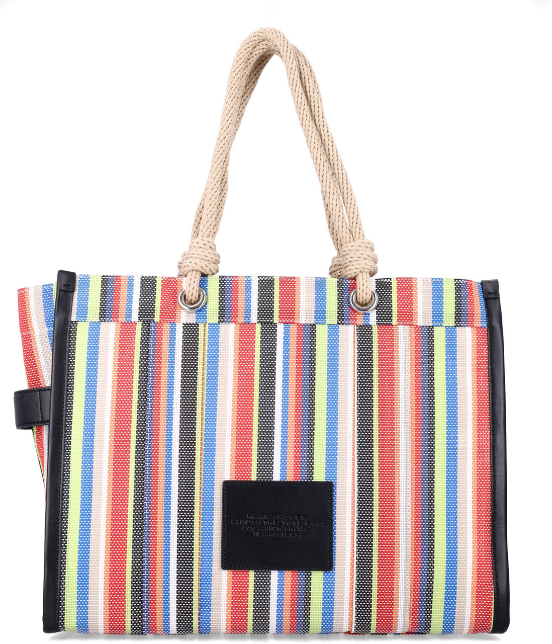 Marc Jacobs The Large Tote Market Red Multi Striped Divers