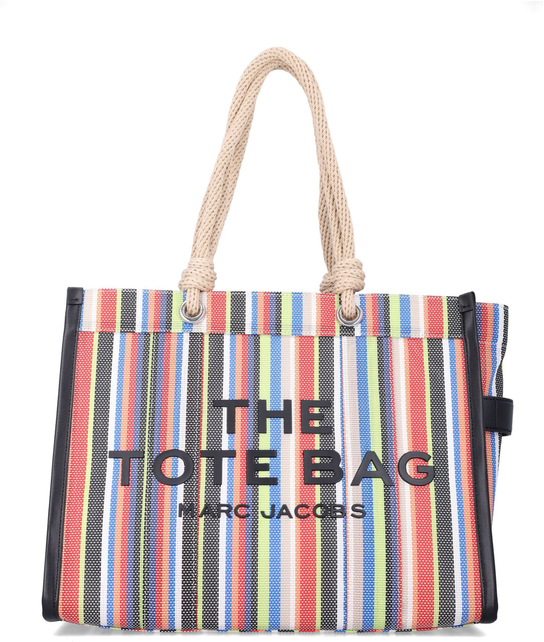 Marc Jacobs The Large Tote Market Red Multi Striped Divers