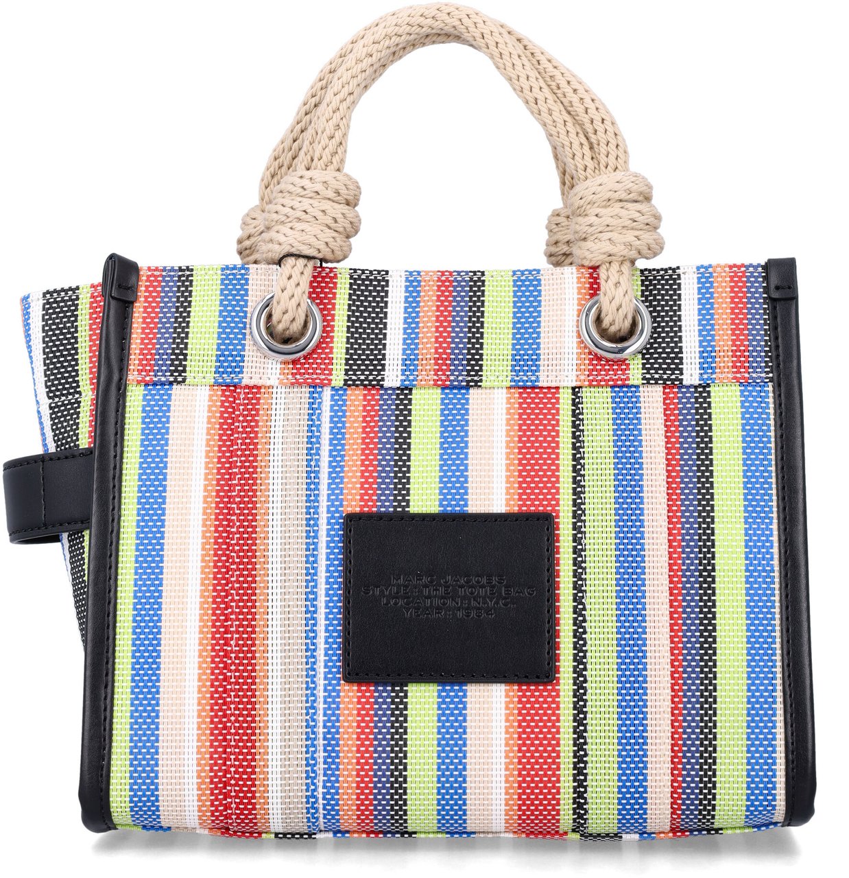Marc Jacobs The Small Tote Market Red Multi Striped Divers