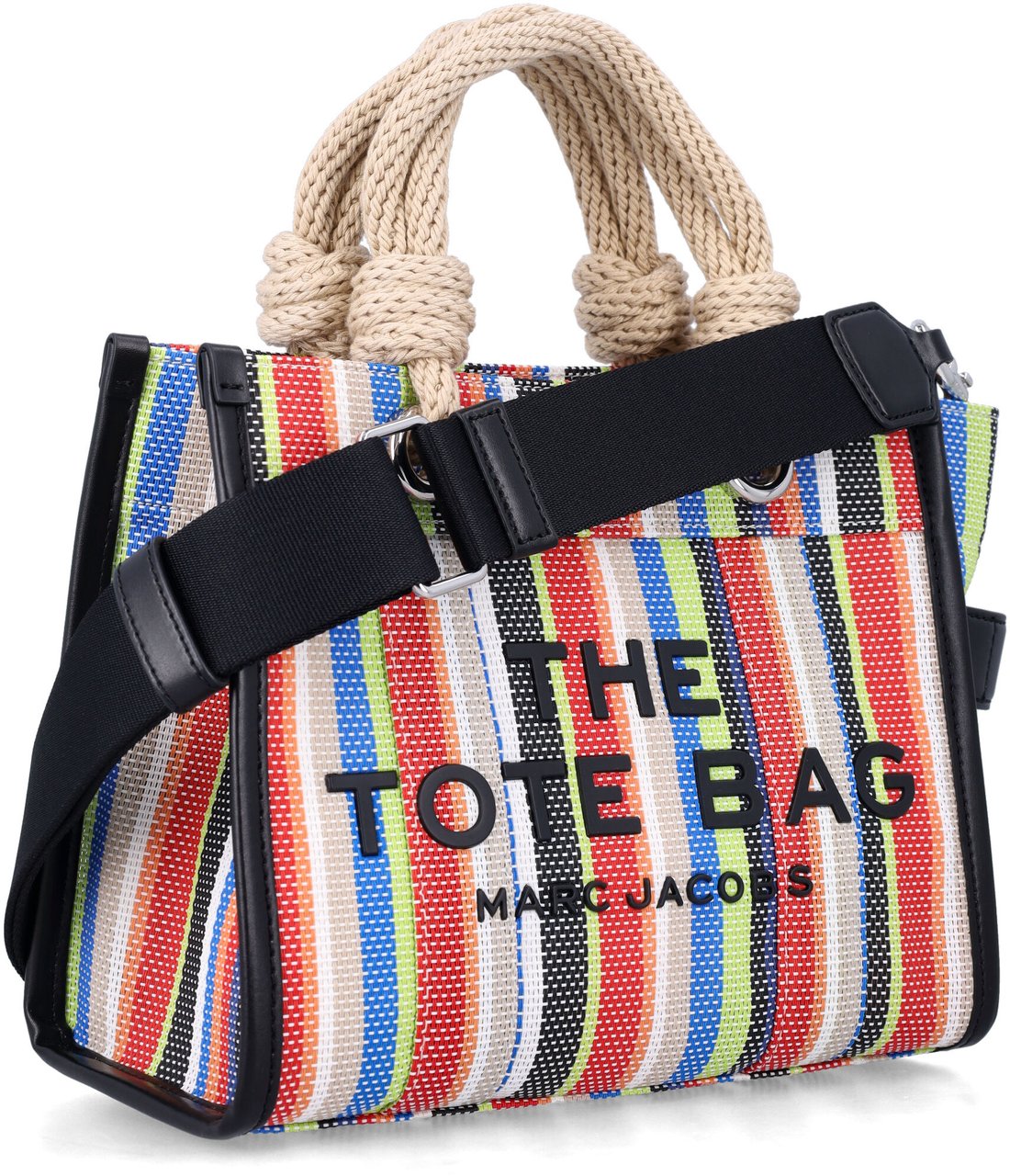 Marc Jacobs The Small Tote Market Red Multi Striped Divers