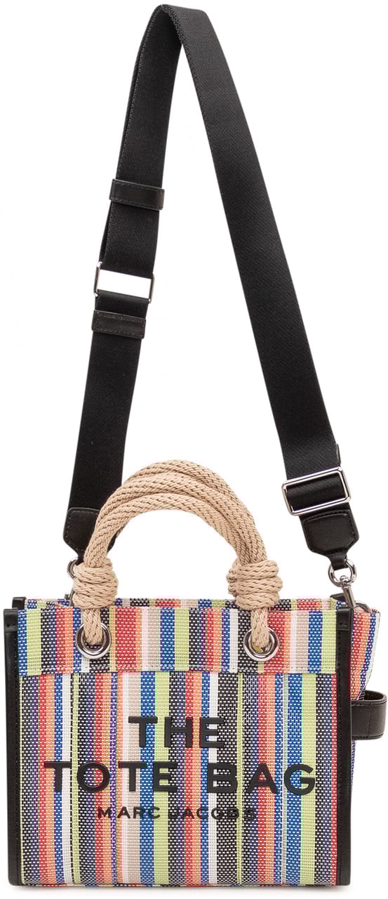 Marc Jacobs The Small Tote Market Red Multi Striped Divers