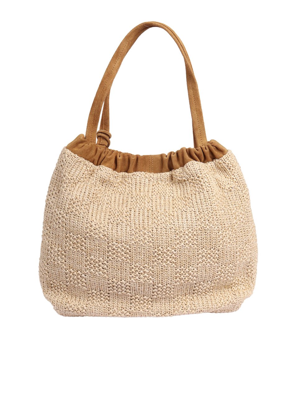 Marc Jacobs Beige Pom Pom Woven Tote Bag Neutraal
