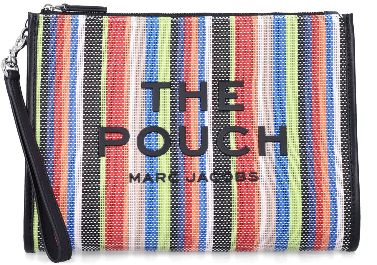 Marc Jacobs The Large Pouch Market Red Multi Striped Divers
