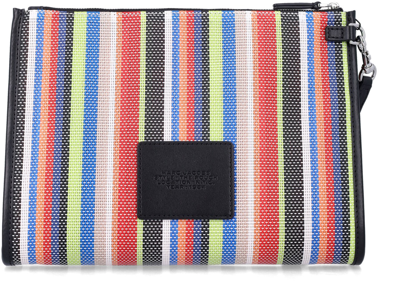 Marc Jacobs The Large Pouch Market Red Multi Striped Divers