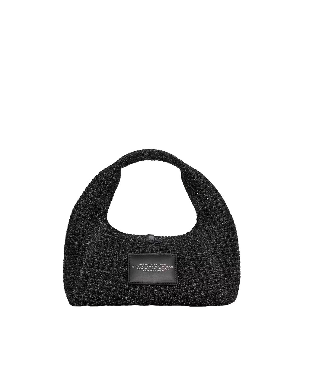 Marc Jacobs Intricately Crocheted Sack Bag with Shimmering Lurex Zwart