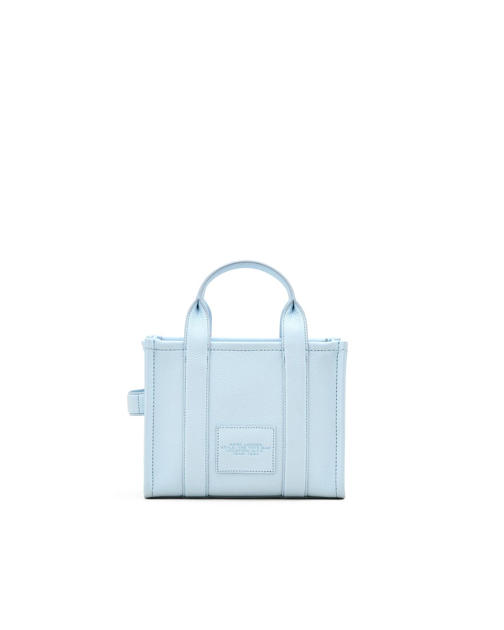 Marc Jacobs Cloud Blue Small Full Grain Leather Tote Bag Blauw