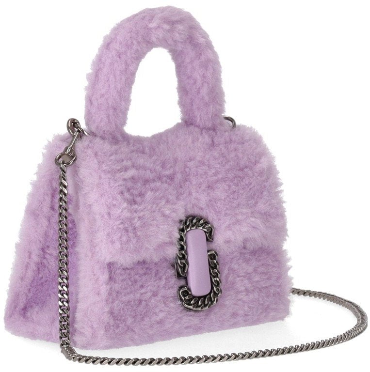 Marc Jacobs MARC JACOBS THE TEDDY ST. MARC MINI TOP HANDLE LAVENDER BAG Paars
