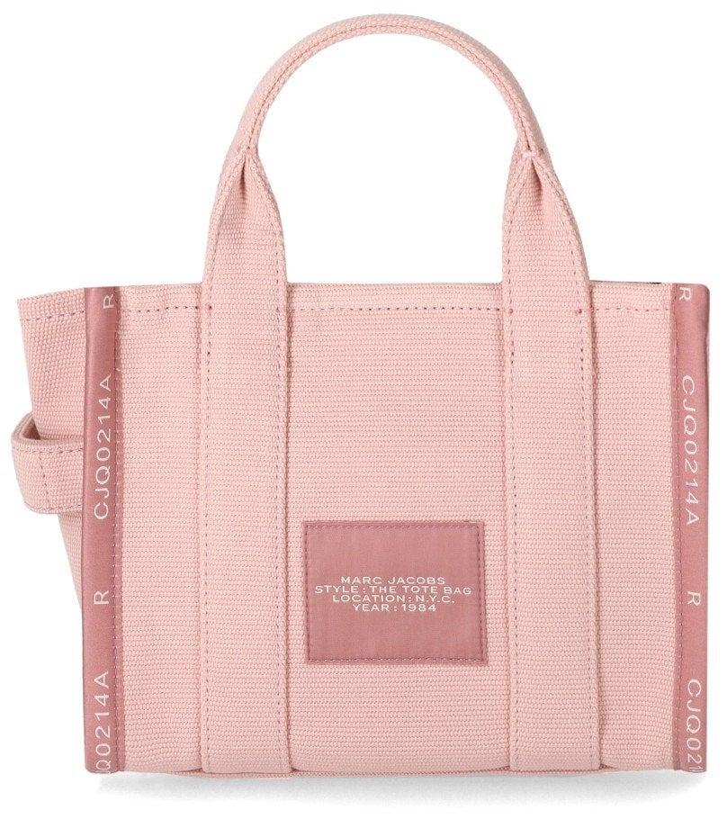 Marc Jacobs MARC JACOBS THE JACQUARD SMALL TOTE ROSE HANDBAG Roze