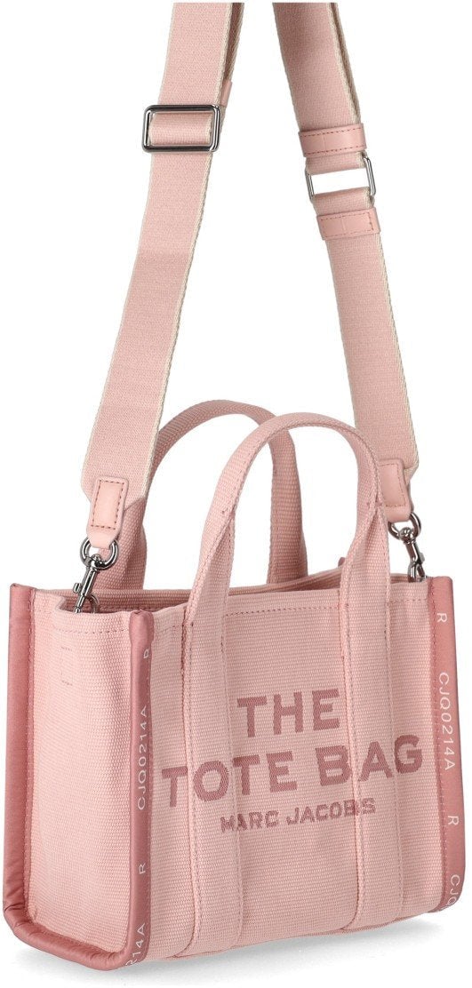Marc Jacobs MARC JACOBS THE JACQUARD SMALL TOTE ROSE HANDBAG Roze