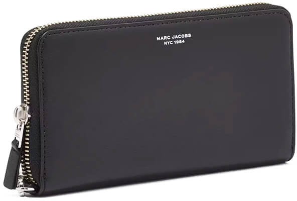 Marc Jacobs MARC JACOBS THE SLIM 84 CONTINENTAL WALLET Zwart