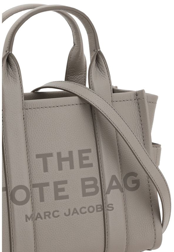 Marc Jacobs Gray Calf Leather Bos Taurus Handbag Grijs