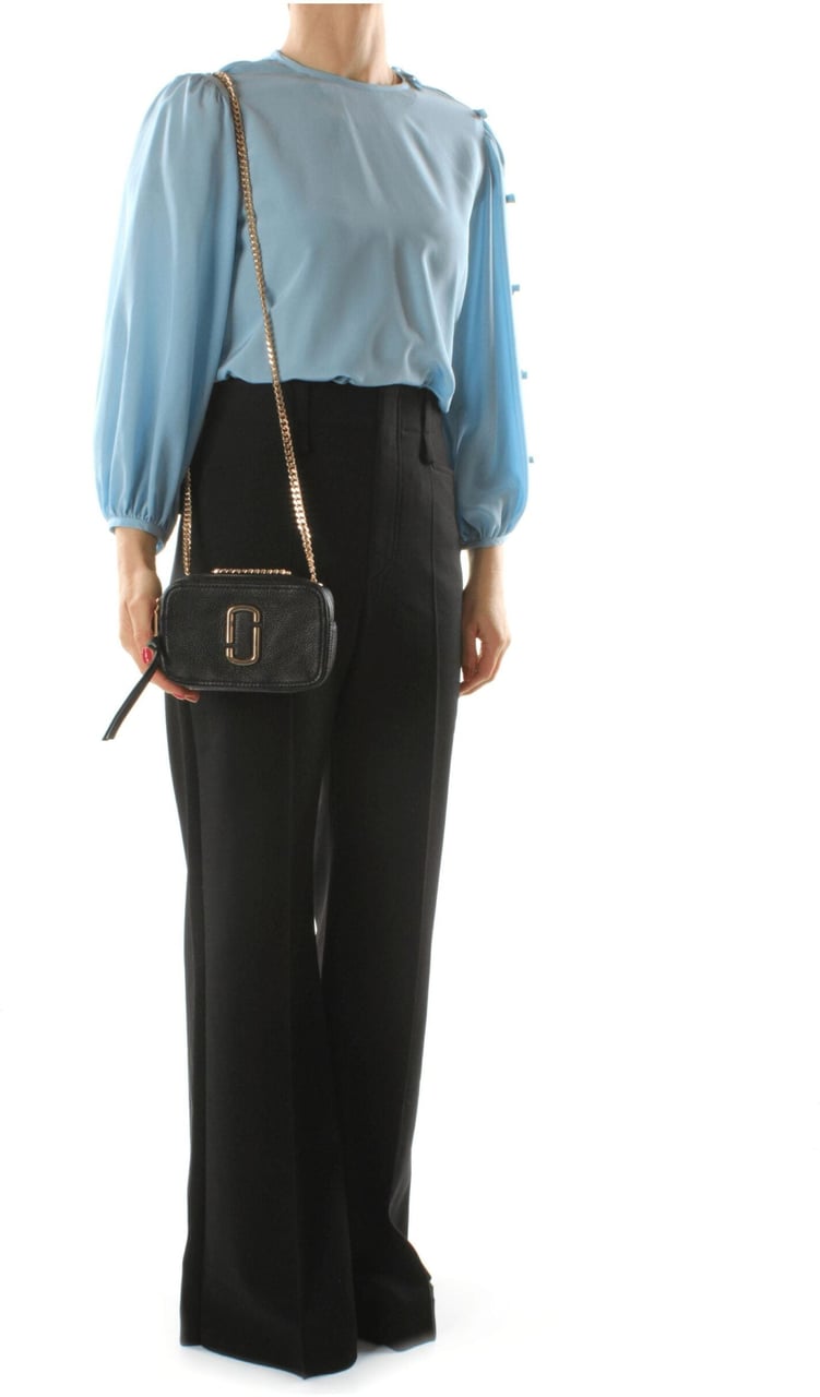 Marc Jacobs Black Leather Crossbody Bag Zwart