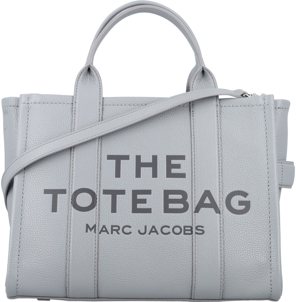 Marc Jacobs The Medium Tote Leather Wolf Grey Grijs