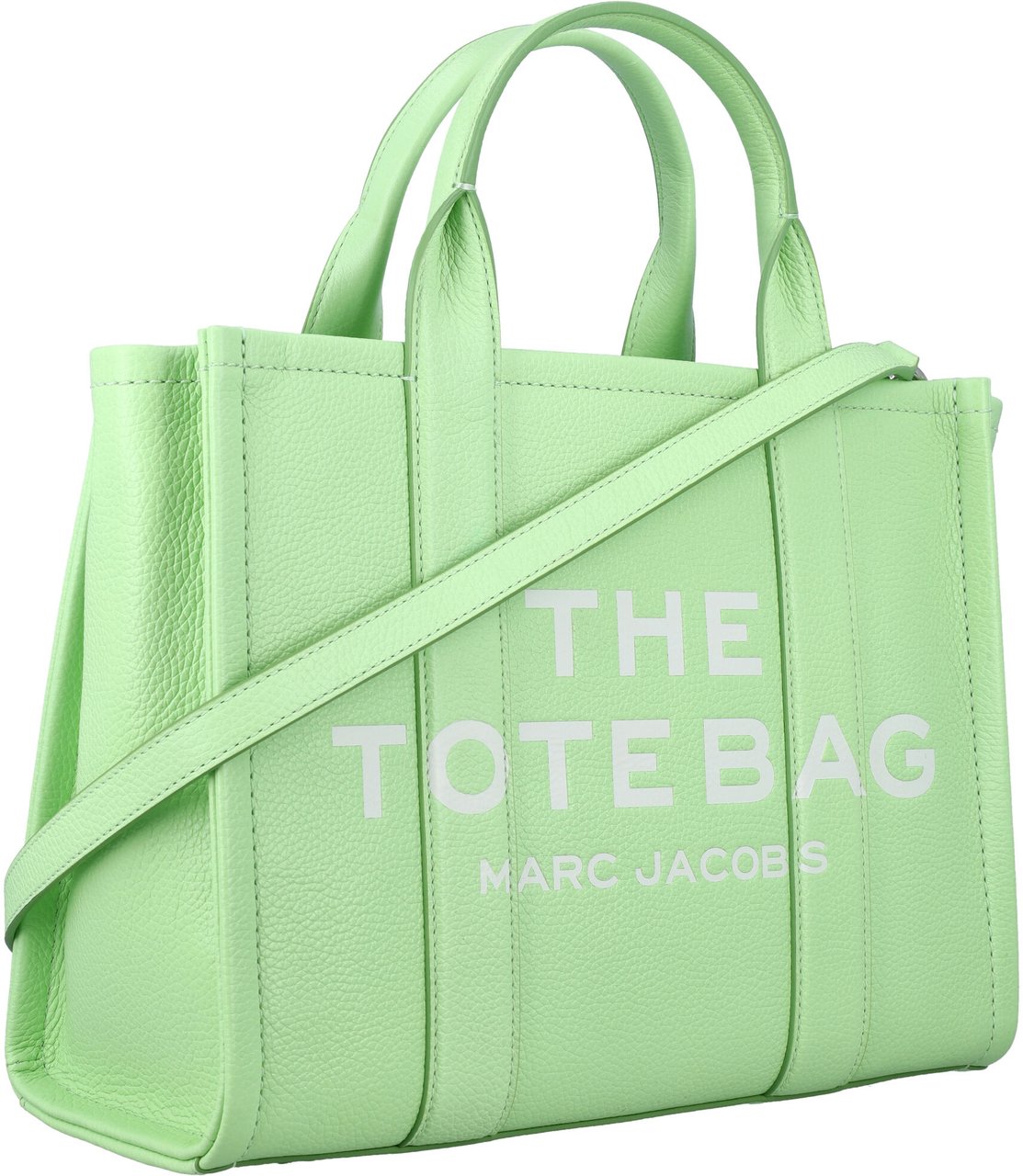 Marc Jacobs The Medium Tote Leather Papermint Blauw