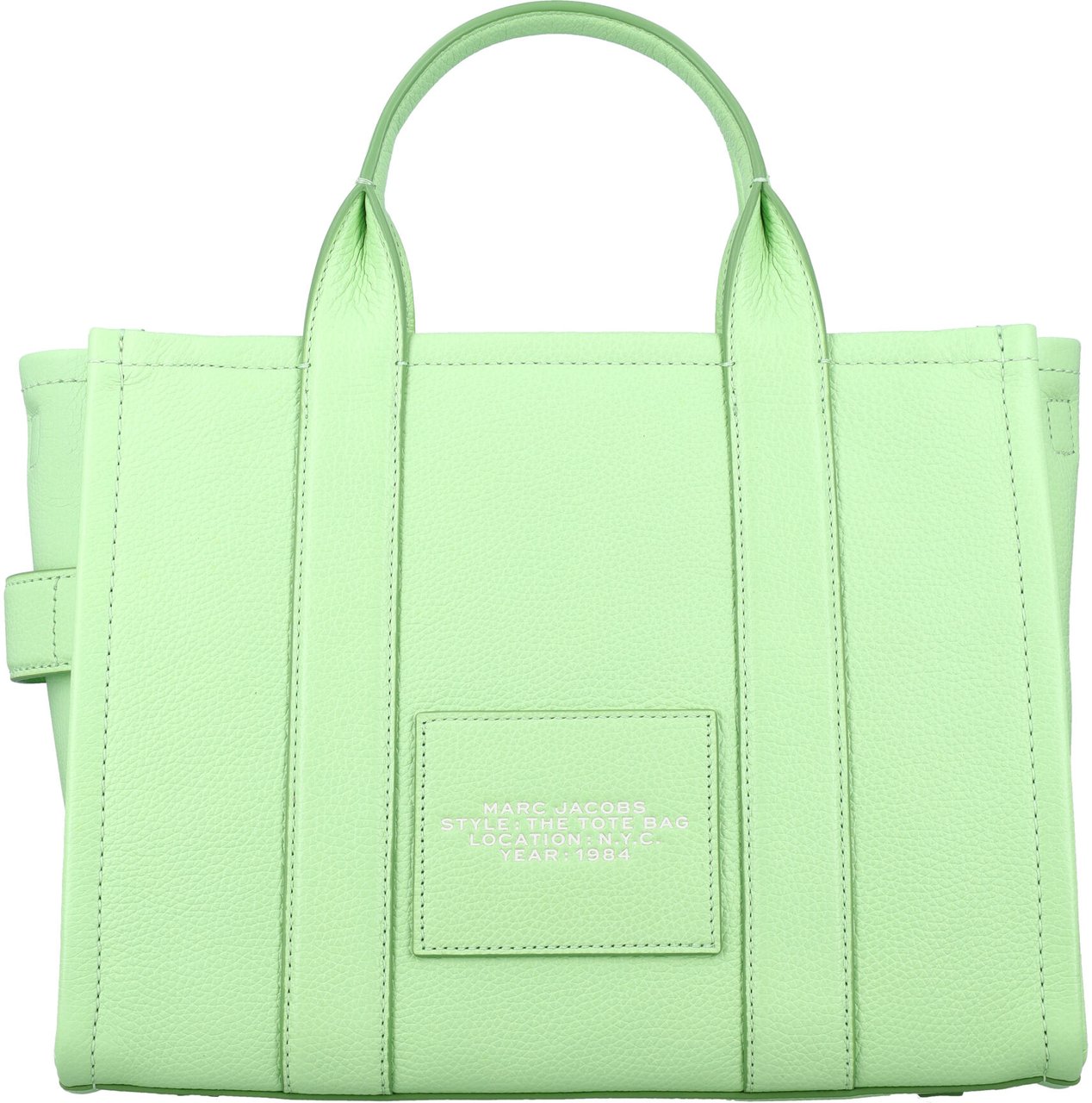 Marc Jacobs The Medium Tote Leather Papermint Blauw