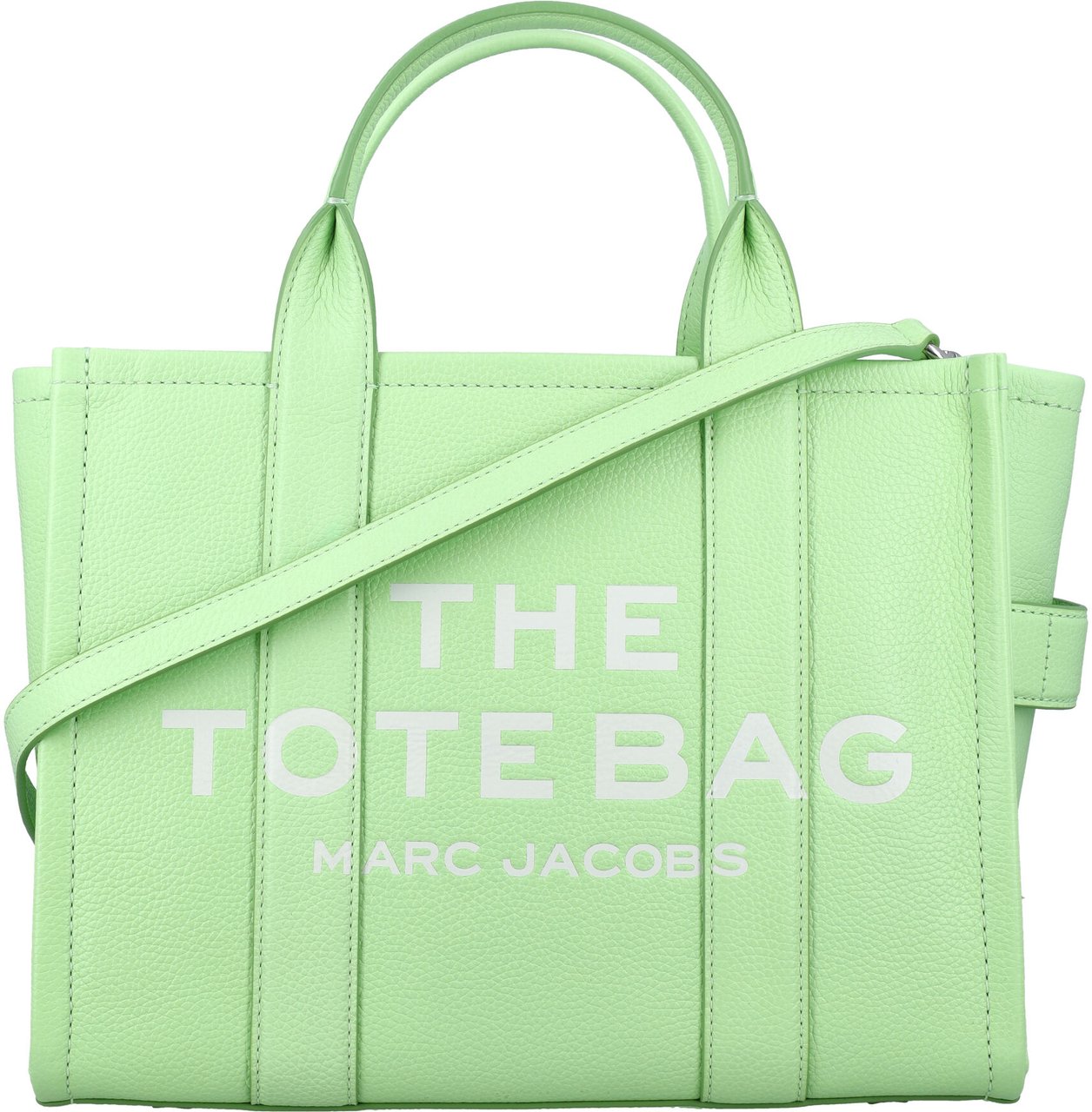 Marc Jacobs The Medium Tote Leather Papermint Blauw