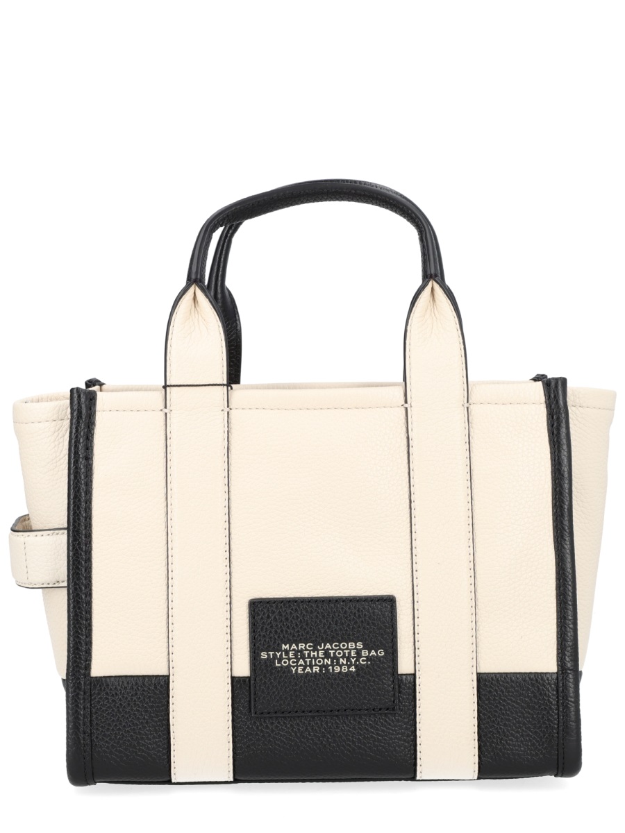 Marc Jacobs Neutrals Structured Two-Tone Leather Tote Bag Neutraal