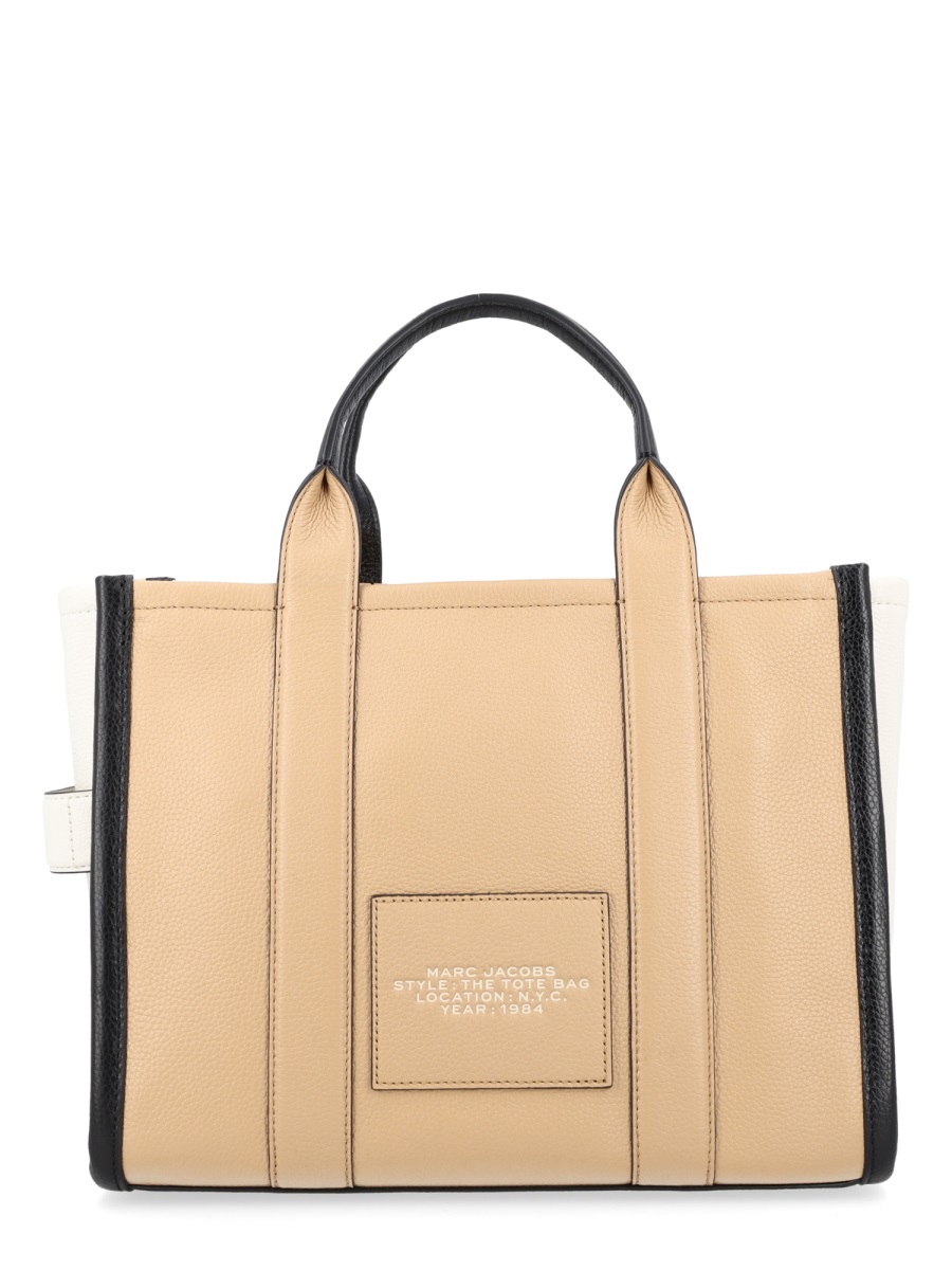 Marc Jacobs Neutrals Printed Text Contrast Trim Tote Bag Neutraal