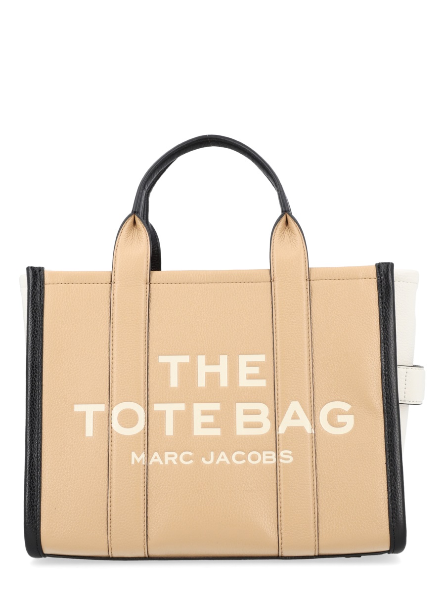 Marc Jacobs Neutrals Printed Text Contrast Trim Tote Bag Neutraal