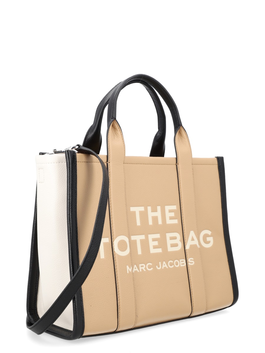 Marc Jacobs Neutrals Printed Text Contrast Trim Tote Bag Neutraal