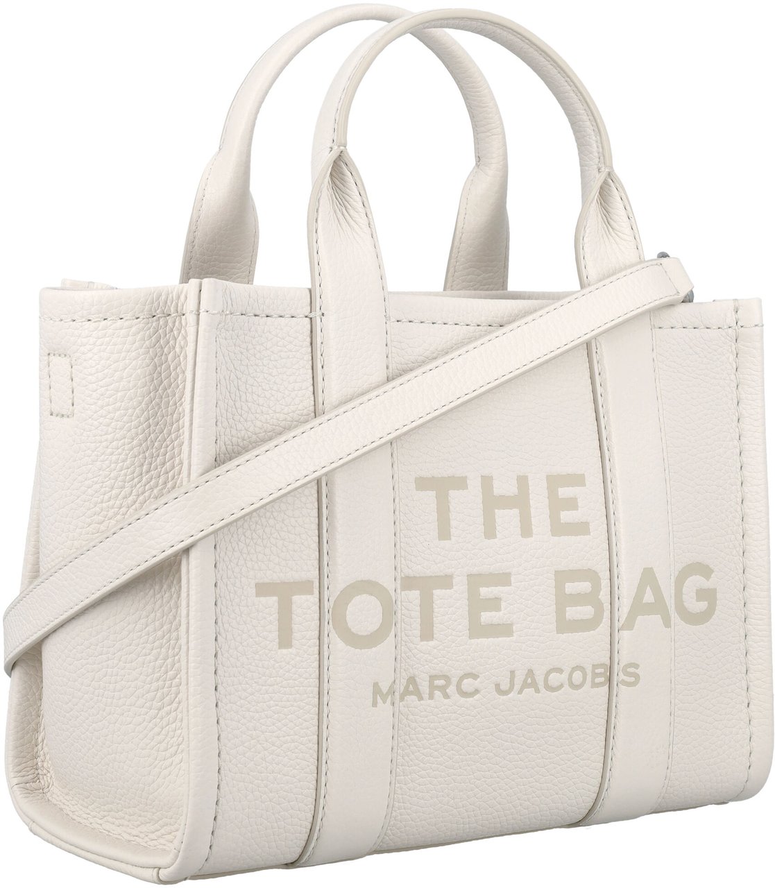 Marc Jacobs The Small Tote Leather Cotton Silver Zilver