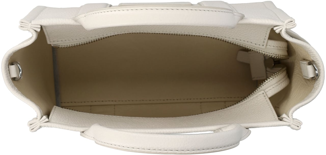 Marc Jacobs The Small Tote Leather Cotton Silver Zilver