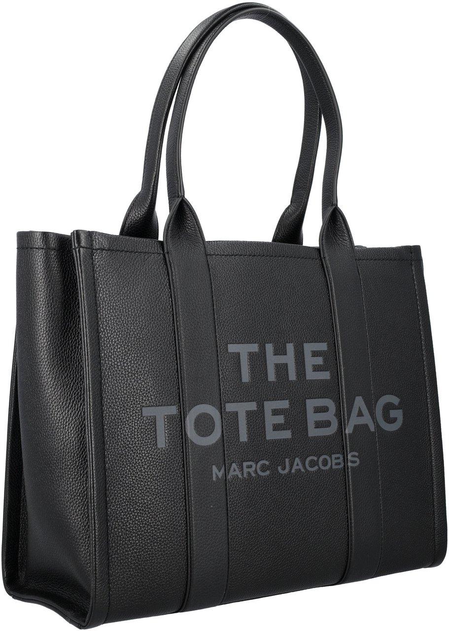 Marc Jacobs The Large Tote Leather Nero Zwart