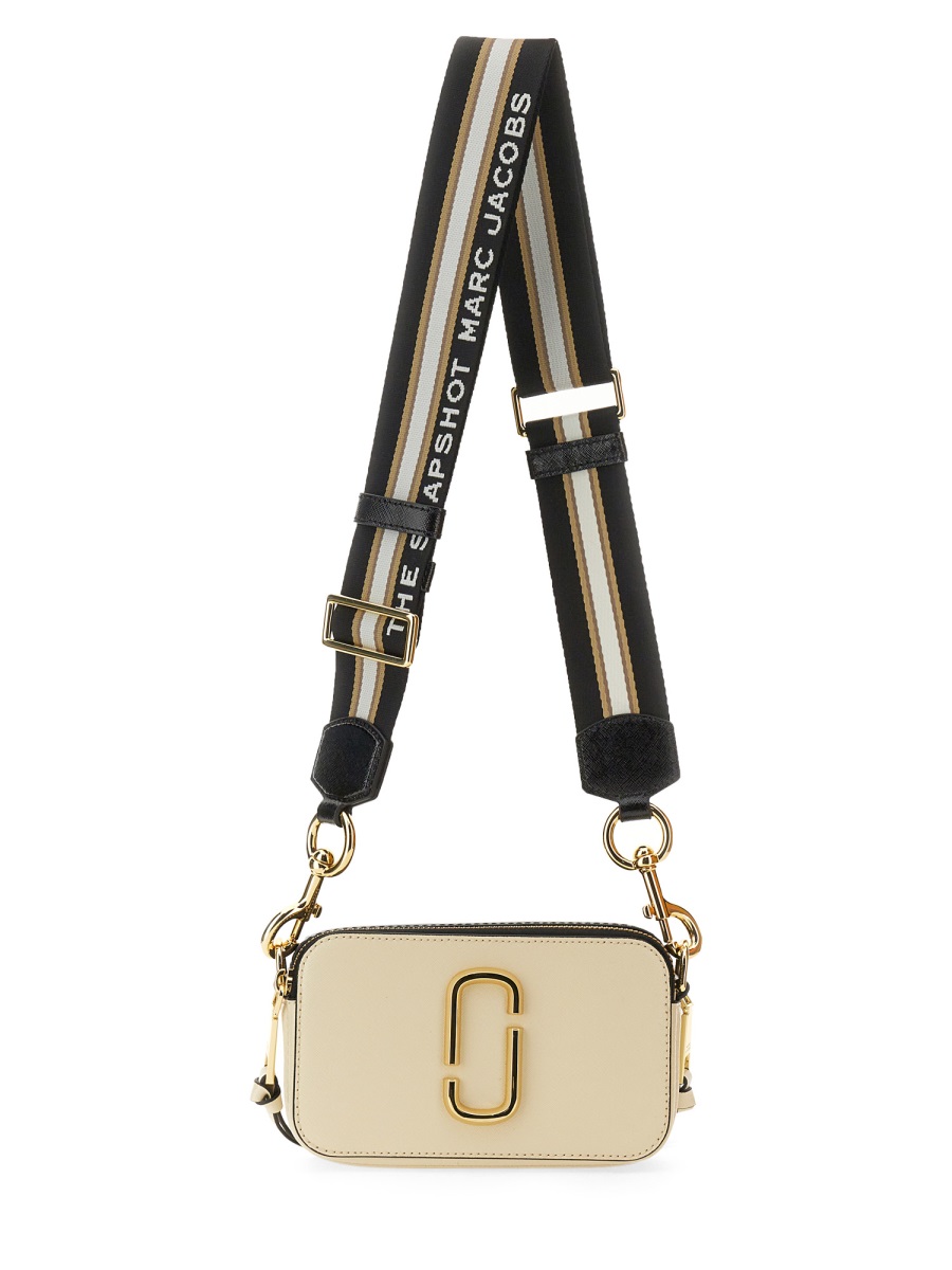 Marc Jacobs Neutrals The Snapshot Double-J Leather Shoulder Bag Neutraal