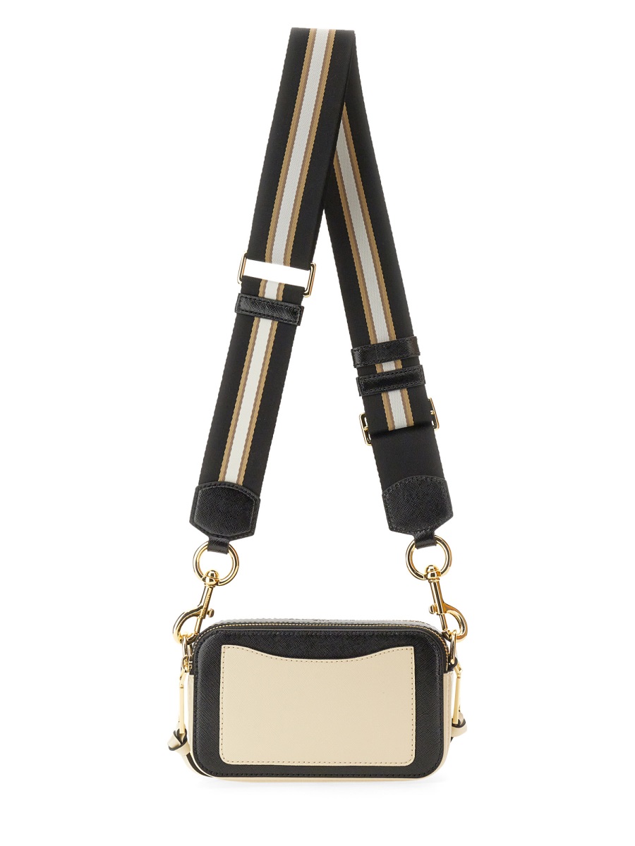 Marc Jacobs Neutrals The Snapshot Double-J Leather Shoulder Bag Neutraal