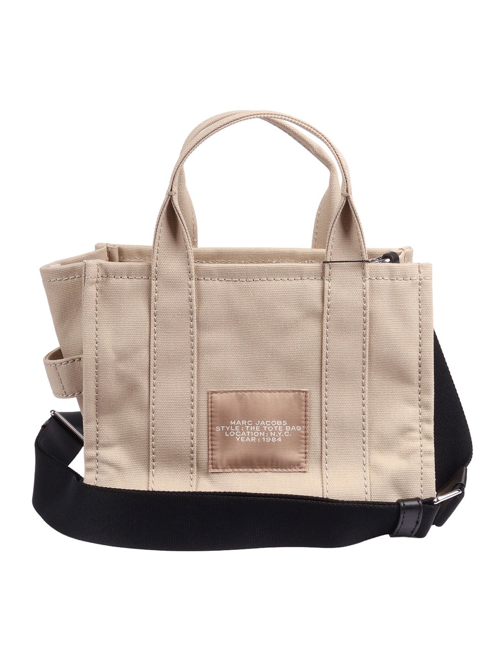Marc Jacobs Small Rectangular Shoulder Canvas Tote Bag Neutraal