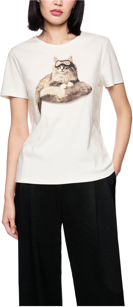 Marc Cain Marccain T-shirts Wit Ac 48.32 J19 Wit