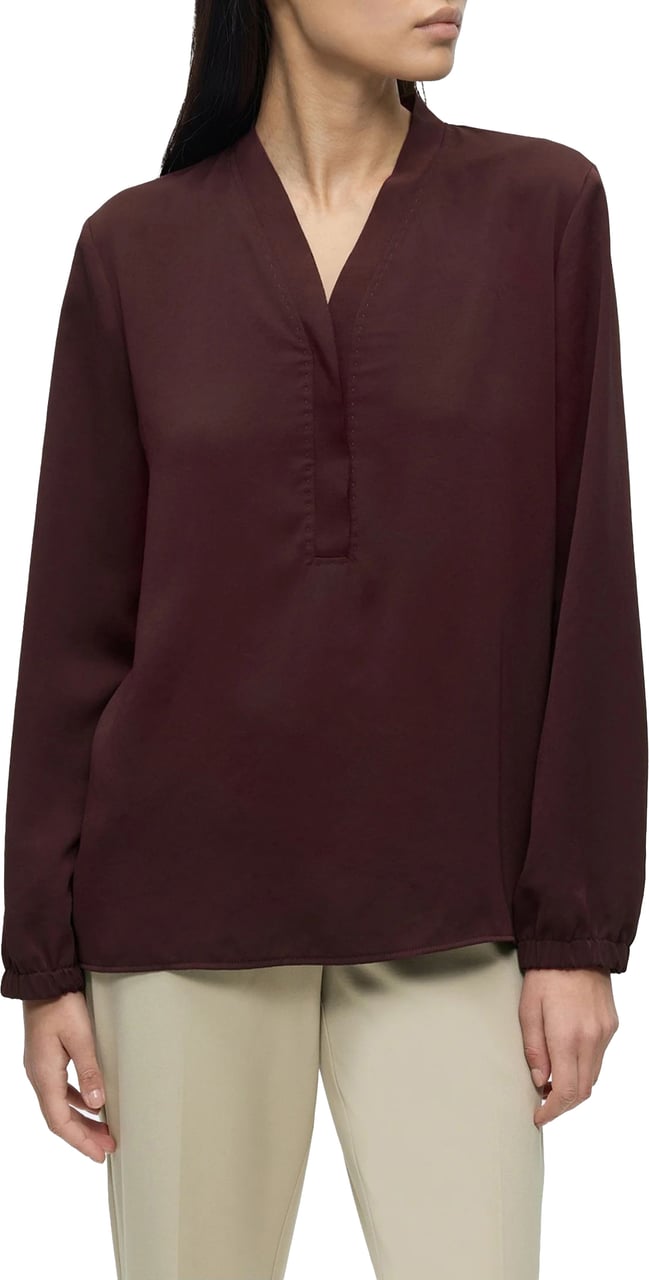 Marc Cain Marccain Blouse Blouses Bordeaux Ba 51.03 W39 Rood